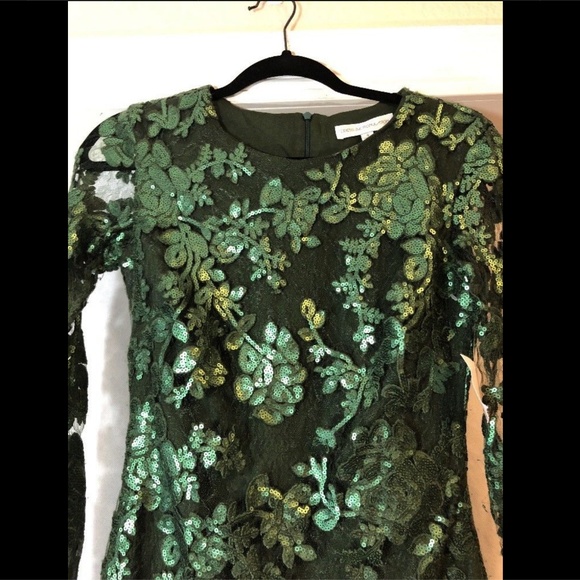 EUC Dress the Population Grace A-Line Dress‎ in Hunter Green [SZ Small ] - Picture 3 of 8